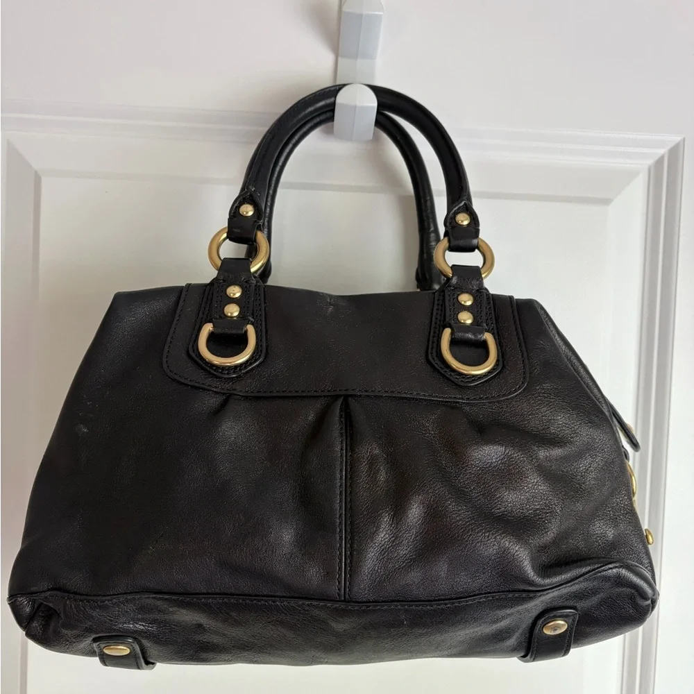 Coach Madison Sabrina Satchel Vintage Black Bag 12937